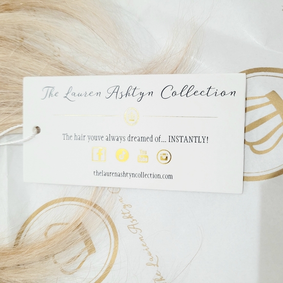 NEW Lauren Ashtyn Elsie Light Volume Hair Topper Neutral Blonde 100% Human Hair - Picture 13 of 15